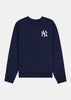 Navy NY Yankees Serif Crewneck