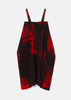 Red Asymmetric Shoulder Strap Dress