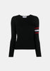 Black Open-Back Ribbed Sweater