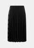 Black Pleated Logo Skirt