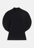 Black Circular Jersey Top