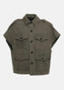 Olive Sleeveless Shirt