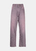 Purple Distressed-Effect Jeans