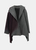 Bordeaux Collarless Coat