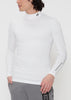 White Long Sleeve High Neck Pullover