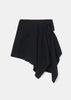 Black R Draped Short Skirt