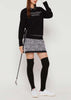 Black Milano Rib + Jersey Knit Pullover