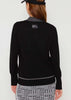 Black Milano Rib + Jersey Knit Pullover
