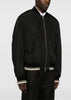 Black Back Zip Bomber Jacket