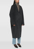 Charcoal Melange Double Cocoon Coat