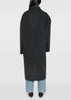 Charcoal Melange Double Cocoon Coat