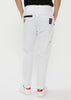 White 4-Way Stretch Waffle Easy Pants