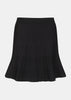 Black Pintuck Pattern Jacquard Knit Skirt