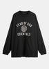 Black Jersey Long Sleeve Tee