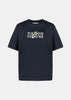 Navy Flower Print Logo T-Shirt