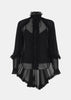 Black Illuminate Cape Shirt