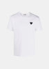 White & Black Heart Patch T-shirt