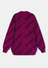 Purple All Over Logo Sweater