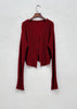 Red V-Neck Cardigan