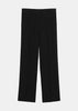 Black Pressed-Crease Straight Trousers