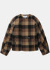 Brown Check-Pattern Jacket