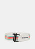 White/Multicolor Striped Belt