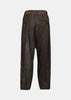 Brown Drop-Crotch Trousers