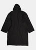 Black Raglan Hooded Coat