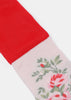 Red/Pink Rosebud Jacquard Socks