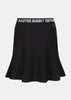 Black Pintuck Pattern Jacquard Knit Skirt