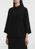 Black Half Sleeve Cape Shirt