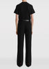 Black Pressed-Crease Straight Trousers