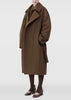 Brown Asymmetrical Bathrobe Coat