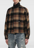 Brown Check-Pattern Jacket