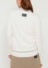 White Milano Rib + Jersey Knit Pullover
