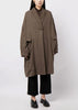 Brown Single Button Loose Fit Coat