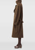 Brown Asymmetrical Bathrobe Coat