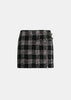 Black Checked Lurex Mini Skirt