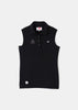 Black Ecopet Stretch Tuck Jacquard Sleeveless Polo Shirt