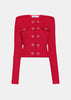 Red Heart Buttoned Cardigan