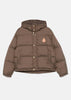 Chocolate Tan Crown Puffer Jacket