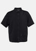 Black Short Sleeve Shirt With Epaulets