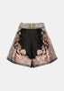 Black Paisley Illustration Tuck Short