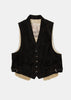 Black Layered Pocket Waistcoat