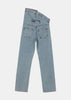 Blue Evergreen Asymmetric Waist Jeans