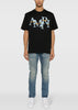 Black/Multicolor Amiri Staggered Logo T-Shirt
