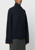 Navy Wrapped Neck Jumper