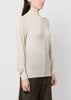 Cream Fitted Seamless Cardigan