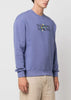 Purple Flower Print Logo Sweatshirt