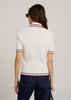 White Serif Logo Mila Polo Shirt